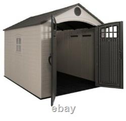 Lifetime Tool Shed Big Outdoor Plastic 8' x 10' Lawn Garden Tractor Storage