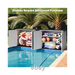 Lockable Devoko Patio Storage, 26 Cu Ft, Waterproof, Cushions & Tools