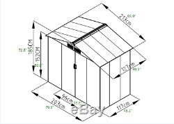 Metal Outdoor Storage Shed Kit Garden Backyard Toolshed DIY House Heavy Duty 7x4
