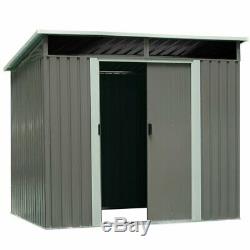 Metal Storage Shed Heavy Duty Kit Outdoor Garden Backyard Log Toolshed DIY 4x78