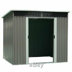 Metal Storage Shed Heavy Duty Kit Outdoor Garden Backyard Log Toolshed DIY 4x78