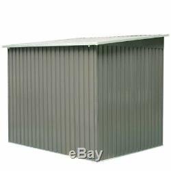 Metal Storage Shed Heavy Duty Kit Outdoor Garden Backyard Log Toolshed DIY 4x78