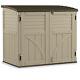New 2.7 X 4.41 Ft. Resin Horizontal Storage Shed Sand Brown Low Maintenance