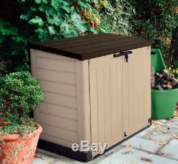 NEW! Keter Storage Shed Resin Plastic Beige Brown 42 Cu Ft Outdoor Garden Yard