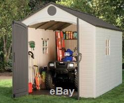 New Lifetime Storage Shed 6402 8x12.5 Plastic Garden Tool Yard Outdoor Building