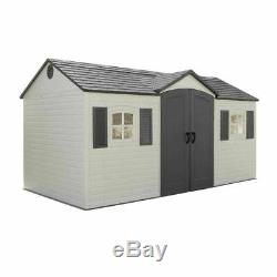 New Lifetime Storage Shed 6446 15x8 Plastic Outdoor Building Yard Garden Tool