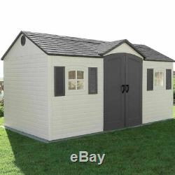 New Lifetime Storage Shed 6446 15x8 Plastic Outdoor Building Yard Garden Tool