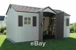New Lifetime Storage Shed 6446 15x8 Plastic Outdoor Building Yard Garden Tool