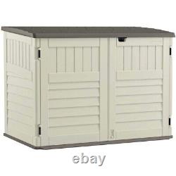 New Suncast 5.9 ft. X 3.7 ft Horizontal Stow-Away Storage Shed Natural Wood
