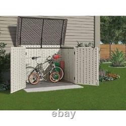 New Suncast 5.9 ft. X 3.7 ft Horizontal Stow-Away Storage Shed Natural Wood
