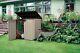 Outdoor Storage Shed Garden Backyard 42-cu Ft Rustproof Lid Garbage Trash Lawn