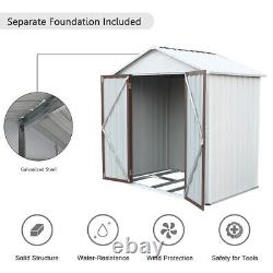 OUYESSIR 6x4 FT Outdoor Metal Storage Shed Lockable Backyard Utility Room