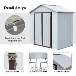 OUYESSIR 6x4 FT Outdoor Metal Storage Shed Lockable Backyard Utility Room