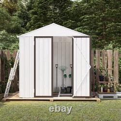 OUYESSIR 6x4 FT Outdoor Metal Storage Shed Lockable Backyard Utility Room