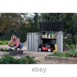 Outdoor 4 ft. 5 in. W x 2 ft. 5 in. D Resin Horizontal Storage Shed Yard Garden