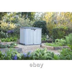 Outdoor 4 ft. 5 in. W x 2 ft. 5 in. D Resin Horizontal Storage Shed Yard Garden