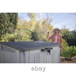 Outdoor 4 ft. 5 in. W x 2 ft. 5 in. D Resin Horizontal Storage Shed Yard Garden