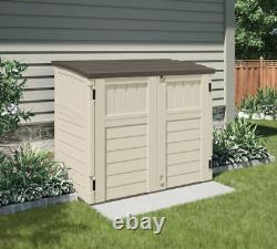 Outdoor 4 ft. 5 in. W x 2 ft. 9 in. D Plastic Horizontal Storage Shed