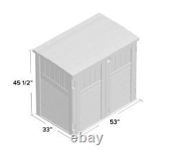Outdoor 4 ft. 5 in. W x 2 ft. 9 in. D Plastic Horizontal Storage Shed BMS2500