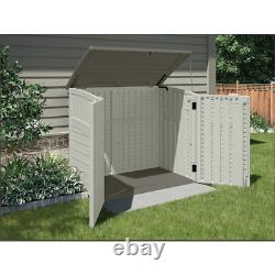 Outdoor 4ft. 5in W 2 ft. 9in D Horizontal Storage Shed resin with reinforced floor