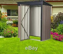 Outdoor 5x3 FT Tool Storage Utility Metal Garden Storage Shed Sloped Metal Roof