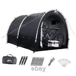 Outdoor Bike Storage Tent, 8×7FT Large Waterproof Portable 2-in-1 Shed with