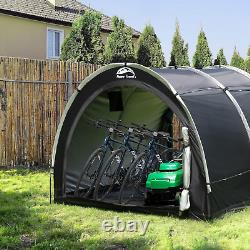 Outdoor Bike Storage Tent, 8×7Ft Large Waterproof Portable 2-In-1 Shed with Do