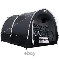 Outdoor Bike Storage Tent, 8×7Ft Large Waterproof Portable 2-In-1 Shed with Do