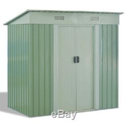 Outdoor Galvanized Steel Tool Storage Shed Sliding Door 2 Sliding Doors