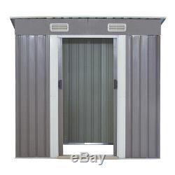 Outdoor Galvanized Steel Tool Storage Shed Sliding Door 2 Sliding Doors