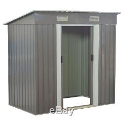 Outdoor Galvanized Steel Tool Storage Shed Sliding Door 2 Sliding Doors