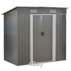 Outdoor Galvanized Steel Tool Storage Shed Sliding Door 2 Sliding Doors