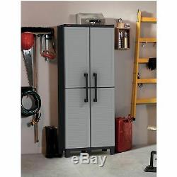 Outdoor Garage Storage Cabinet Tool Garden Shed Utility Horizontal Lockable New