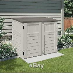 Outdoor Garbage Bag Storage 4.5 ft Shed Garden Backyard Can Organizer Horizontal
