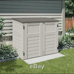 Outdoor Garbage Bag Storage 4.5 ft Shed Garden Backyard Can Organizer Horizontal