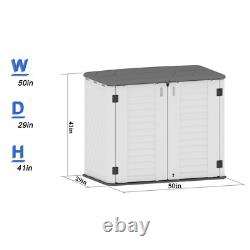 Outdoor Garden 4 ft. W x 2 ft. D Plastic Horizontal Garage Shed