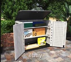 Outdoor Garden 4 ft. W x 2 ft. D Plastic Horizontal Garage Shed KNYI1015