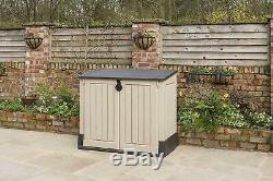 Outdoor Garden Patio Storage Box Container Chest Large Plastic Mini Shed Unit