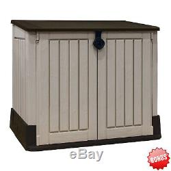 Outdoor Garden Patio Storage Box Container Chest Large Plastic Mini Shed Unit