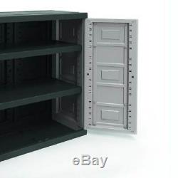 Outdoor Garden Shed Storage Cabinet Plastic Garage Locker Lockable Utility Shelf