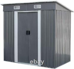 Outdoor Garden Storage Shed Metal Tool House Dog House Backyard Sliding Door