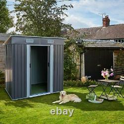 Outdoor Garden Storage Shed Metal Tool House Dog House Backyard Sliding Door