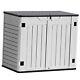 Outdoor Horizontal Resin Storage Sheds 34 Cu. Ft. Weather Resistant Resin