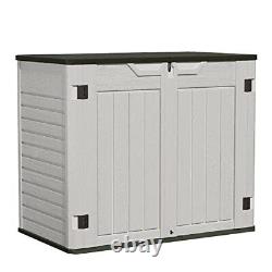 Outdoor Horizontal Resin Storage Sheds 34 Cu. Ft. Weather Resistant Resin