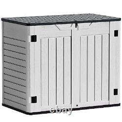 Outdoor Horizontal Resin Storage Sheds 34 Cu. Ft. Weather Resistant Resin