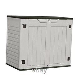 Outdoor Horizontal Resin Storage Sheds 34 Cu. Ft. Weather Resistant Resin