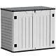 Outdoor Horizontal Resin Storage Sheds 34 Cu. Ft. Weather Resistant Resin Too