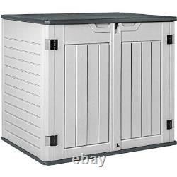 Outdoor Horizontal Resin Storage Sheds 34 Cu. Ft. Weather Resistant Resin Too