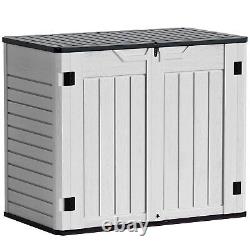 Outdoor Horizontal Resin Storage Sheds 34 Cu. Ft. Weather Resistant Resin Too