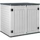 Outdoor Horizontal Resin Storage Sheds 34 Cu. Ft. Weather Resistant Resin Too
